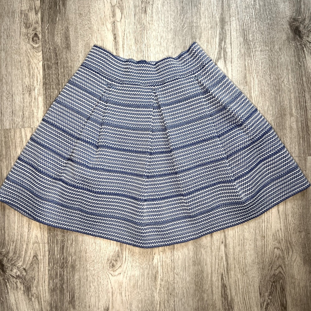 Attention Brand White & Blue Striped Skirt Size XS